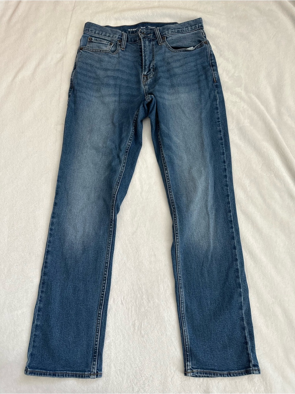 Old Navy Men's Medium Blue Straight Jeans